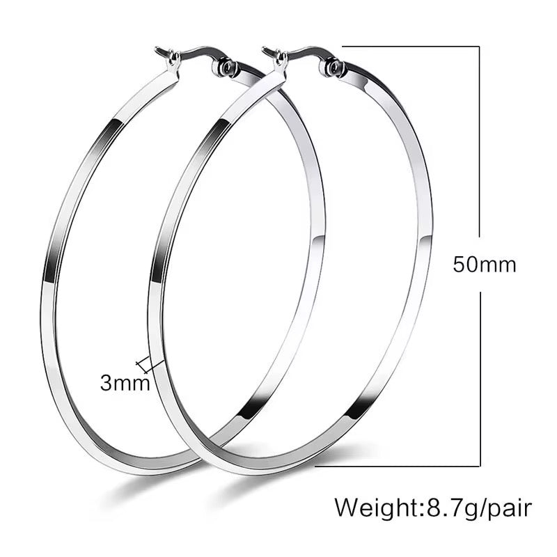 Silver hoops