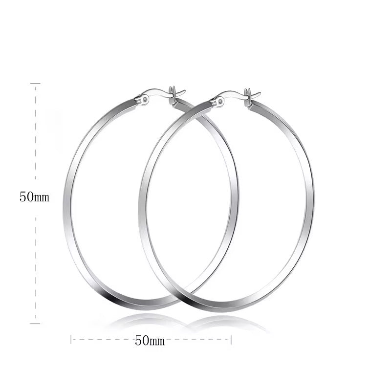 Silver hoops