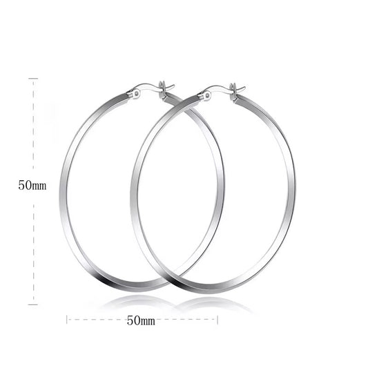 Silver hoops