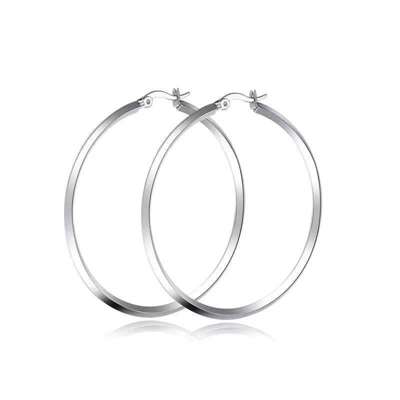 Silver hoops