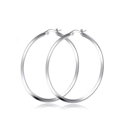 Silver hoops